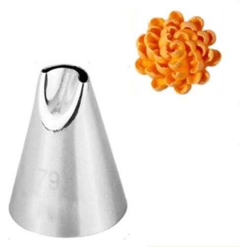 #79 Chrysanthemum Decorating Tip Nozzle For Cream Cake & Cupcake Decorating Tools Stainless Steel Icing Nozzles Pastry Tools
