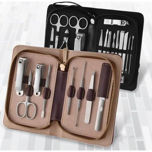 8/16pcs/set Multifuntional Stainless Steel Nail Pedicure Manicure Tools Nail Clippers Set Household Anti-splash Scissors Kits