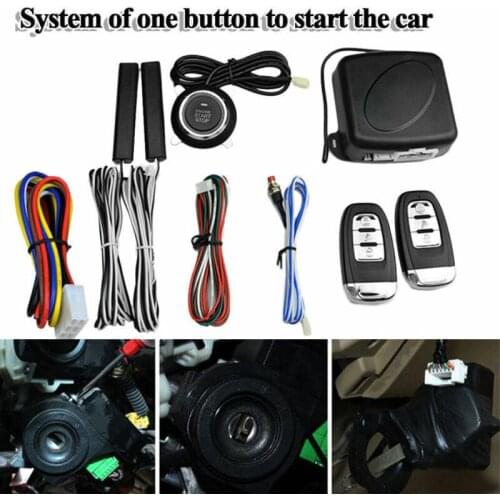 8Pcs 12V Universal Car Alarm Start Security System PKE Induction Anti-theft Keyless Entry Push Button Remote Kit