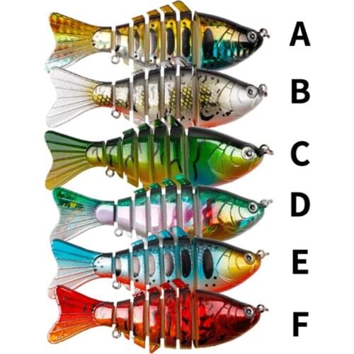 9.5cm 15g Submerged Multi-section Fishing Lure Fish Blood Slot Hook 7 Bionic Bait Fishing Gear Swimbait