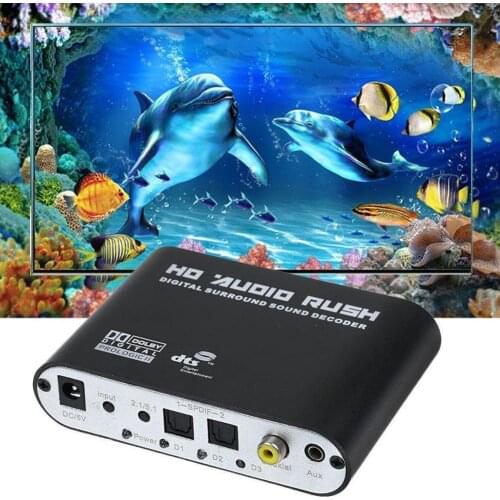 5.1 CH Audio Decoder SPDIF Coaxial To RCA DTS AC3 Optical Amplifier Amplifier Audio Rush Converte Analog Hot HD Digital Sal O8V7