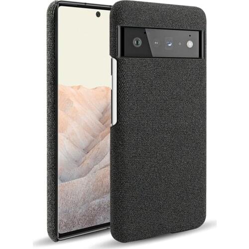 Case For Google Pixel 6 Pro Hard PC Shockproof Woven Textile Fabric Cloth Back Cover For Pixel 6 Protective Shell