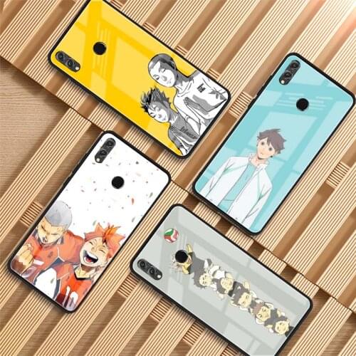 Volleyball Anime Haikyuu Tempered Glass Phone Case For Huawei P20 P30 P40 P40 Lite Pro Psmart Mate 20 30 Cover Shell