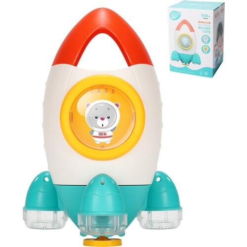 Baby Rocket Fountain WaterToys Bathroom Games Summer Toys Fun Rocket Fountain Sprinkling Water Rotating Water Toys Gifts Kids