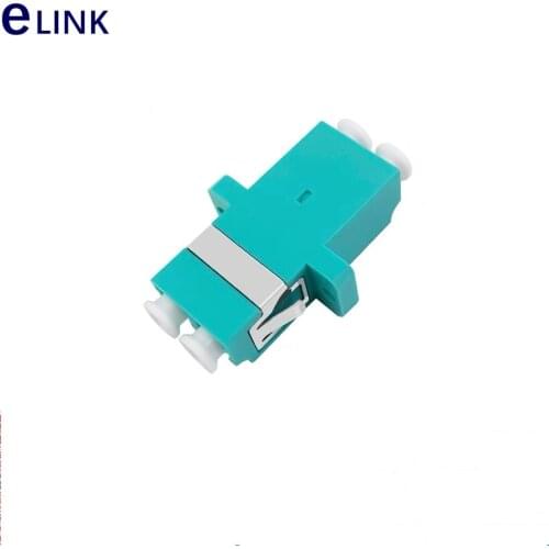 25pcs50pcs100pcs200pc400pcs LC OM3 duplex fiber optic adapter SC footprint aqua fiber coupler DX UPC MM free shipping 0.2db