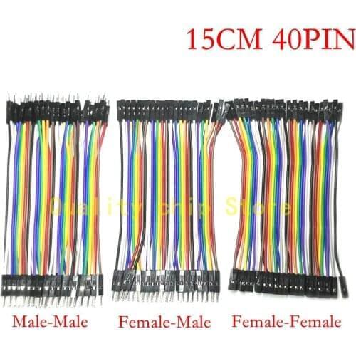 Dupont Line 15CM 40Pin Male to Male + Male to Female and Female to Female Jumper Wire Dupont Cable for Arduino DIY KIT