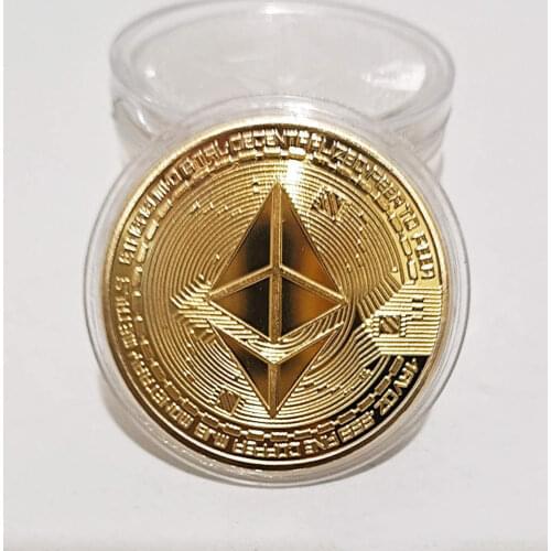 Ethereum Souvenir coins Imitation Gold Commemorative Collection Decoration Creative Antique Collectibles Metal Non currency