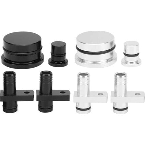 CV Reroute Fitting with Reroute Port Plug and Resonator Plug Fit for GM Duramax 6.6L 2004.5‑2010