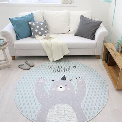 Computer Chair Mat/Rug Bedroom Bedside Foyer Decorate Large Area Round Carpet Kids Bath Room Living Cartoon Carpets For Non-slip
