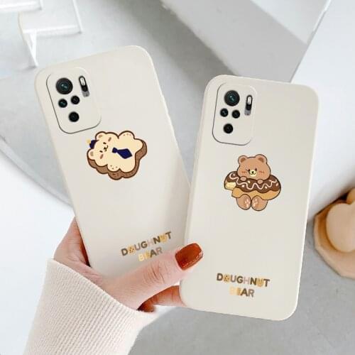 Cute Little Bear Phone Case For Xiaomi Redmi 9 Note 9 8 7 Pro K40 K30 Pro Leather Cover