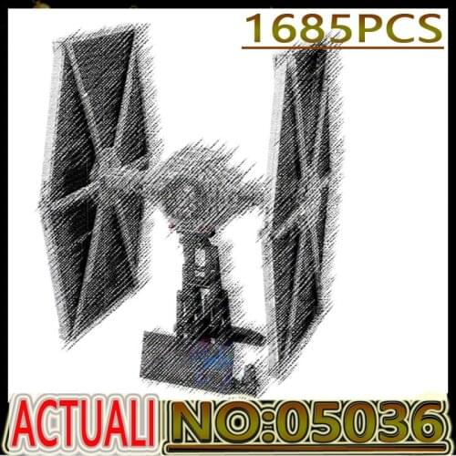 Hot 1685PCS Star Battle UCS TIE Fighter Imperial Starfighter Flagship Space Wars Model Building Blocks Toy Kids Birthday Gift