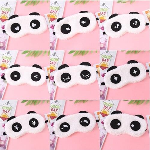 Eye Masks For Sleep Cute Panda Sleeping Eye Blindfold Eyeshade Breathable Kids Women Travel Cover Health Care Aid Eyepatch Tool