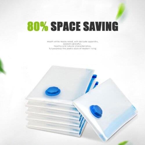 Seal Bag Reusable Closet Organizer Vacuum Storage Bag Transparent Foldable Clothes Blanket Quilt Home Organizer Bag