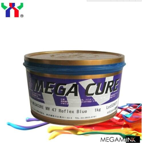 MOQ: 1kg, JAPAN MEGAMI MEGACURE UV offset Ink Reflex Blue for poster,5 shipping days by Fedex