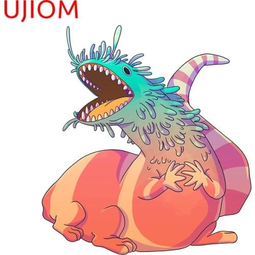 UJIOM Wall Stickers Cartoon Rainbow Dragon Wallpaper Decoration Waterproof Door Sticker Accessories Room Home Decor PVC Decals
