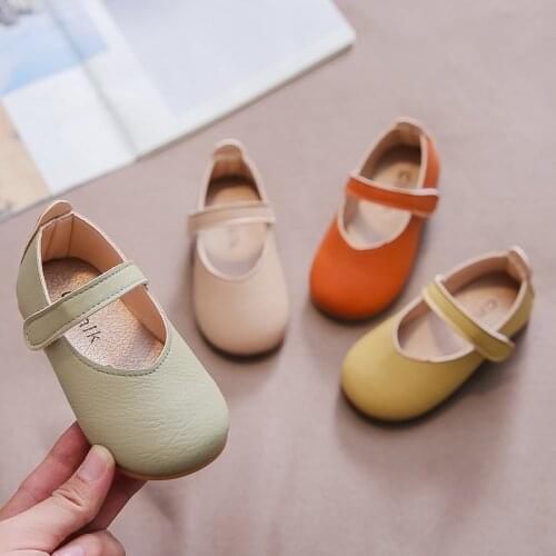 Girls Shoes Solid Color Mary Janes Shoes For Baby Girl Basic Kids Flats Fashion Anti-Slippery Toddlers Child Shoes