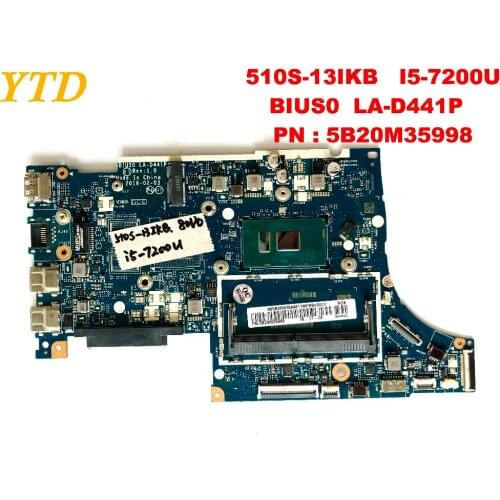 Original for Lenovo 510S-13IKB laptop motherboard 510S-13IKB I5-7200U BIUS0 LA-D441P PN;5B20M35998 tested good free shipping