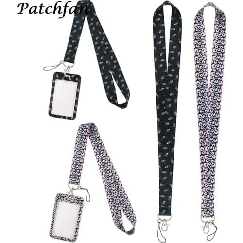 AD492 Patchfan Cartoon Human Organs Necklack Lanyard Key Gym Strap Multifunction Mobile Phone Decoration With Card Holder Cover