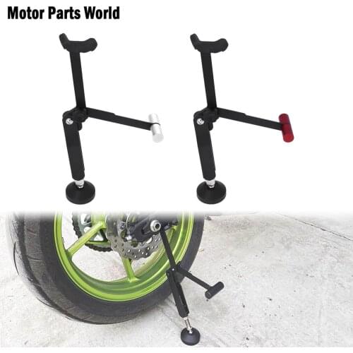 Motorcycle Black Red/Black Silver Portable Universal Support Frame Jack Lifting Stand Rear Fork Pins Parking For Honda For BMW