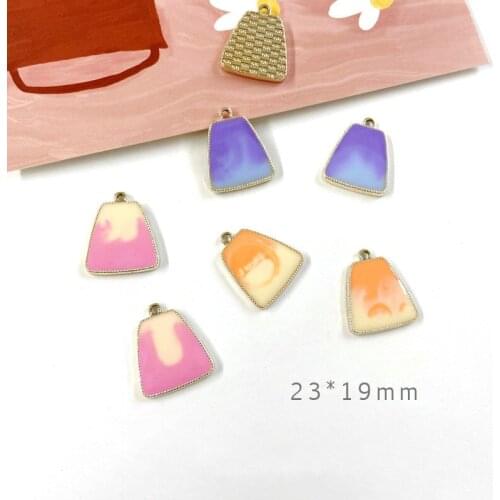 All-match Fresh Elegant Simple Maintains Color Alloy Drop Oil Color Blooming Pendant DIY Earrings Ear Pendant Material