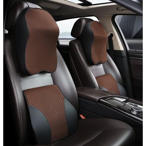 Neck Pillow Car Seat Headrest Pillow Seat Support Lumbar Cushion Orthopedic Design Travel Pillow Memory Foam Relieve Pain