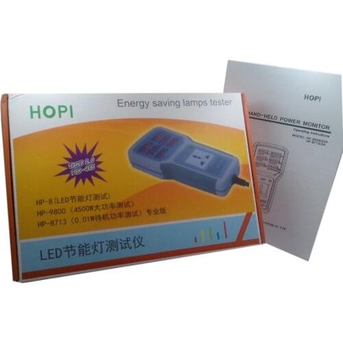 HP-9800 Handheld power meter power analyzer LED metering socket current voltage power factor meter tester 85V-265V