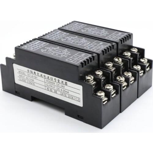 AC voltage current Converter 0-5A 10A Single Input and Output 0-10V 4-20mA Signal Transducer Isolation Analog Module DIN Rail
