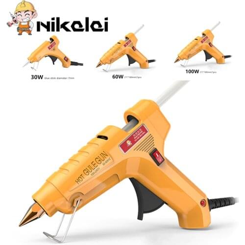 Professional High Temp Hot Melt Glue Gun 30W Graft Repair Electric Heat Gun Pneumatic DIY Tools 100w Hot Glue Gun 1 Glue stick