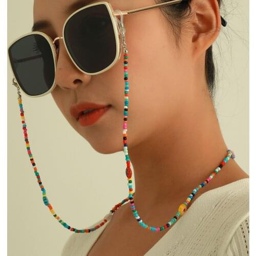 Glasses Lanyard Crystal Imitation Pearls Chains Eyewear Mask Holder Cord Women Reading Glasses Strap Rope Hanging