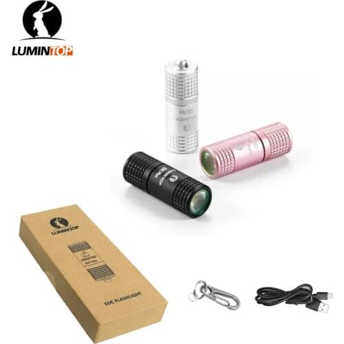 LUMINTOP EDC Pico Keychain light 130 lumens Micro USB rechargeable Flashlight Mini Torch Built-in 10180 battery with Keychain
