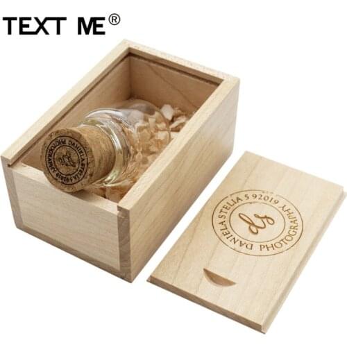 TEXT ME usb 2.0 drifting bottle box model usb2.0 32GB usb flash drive pendrive 4GB 8GB 16GB Beautiful gift pen drive