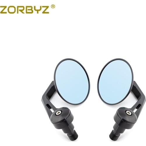 ZORBYZ Motorcycle Aluminium Round Handlebar End Side Mirror M16 Bolt-on For Yamaha XSR700 XSR900 XJ6 FZ8 FZ6 MT-09 MT-07 MT-03