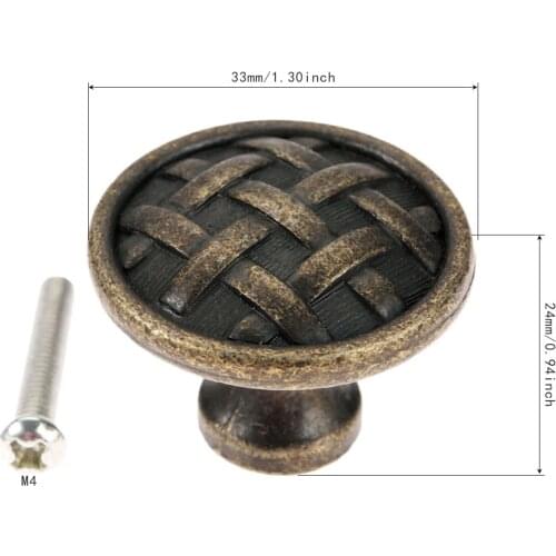 1Pcs 33x24mm Antique Furniture Handles Cabinet Knobs and Handles Door Cupboard Drawer Kitchen Pull Knob Furniture Hardware