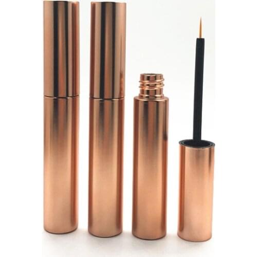 10/30/50pcs 10ml Mini Cosmetic Empty Eyelashes Tube Mascara Eyeliner Vials Bottle Makeup Rose Gold Container With Brush Plugs