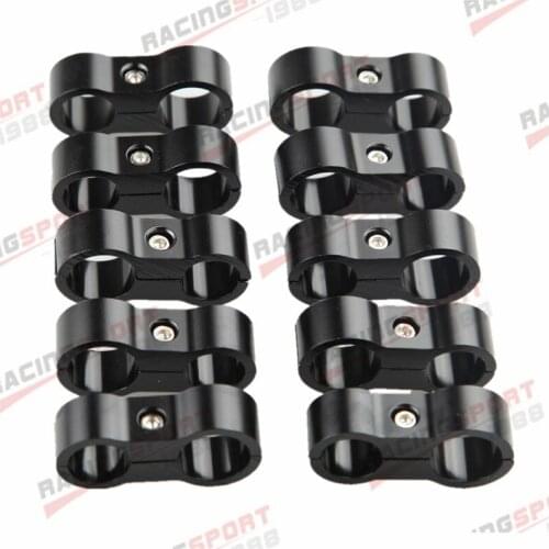 10PCS 8AN (17mm) To 6AN (14.6mm) Stepped Billet Dual Hose Separator SILVER/RED/BLUE/BLACK