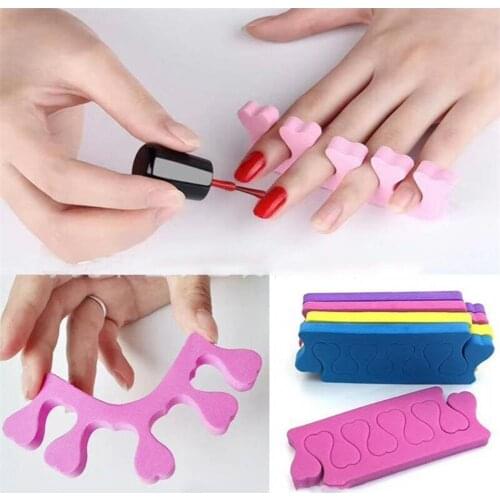 100Pairs/Set Soft Toe Separators Anti-Scratch Sponge Pedicure Toe Bulk Nail Art Finger Stretcher for Adult