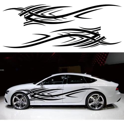 2pcs Car Styling Stickers Auto Both Side Body Personalized Creative Fire Flame Sticker Vinyl Decal Automobiles Car Accessories
