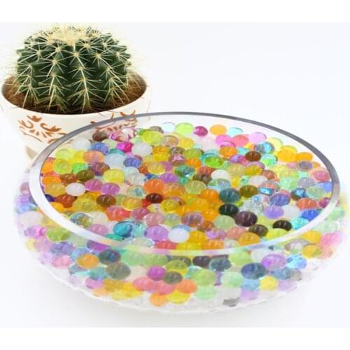 5000 pcs/bag Crystal Soil Hydrogel Gel Polymer Water Beads Flower/Wedding/Decoration Maison Growing Water Balls Big Home Decor