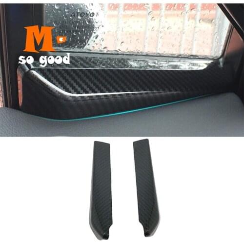 ABS Matte/Carbon fibre For Toyota CHR C-HR 2016 2017 2018 Front Door Side A Pillar Head Window Cover Trim Interior Accessories