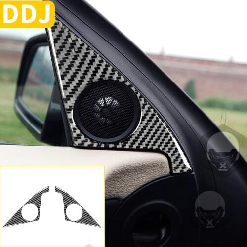 Car Side Door Tweeters Panel Carbon Fiber Stickers For BMW 6 Series E63 E64 2004 2005 2006 2007 2008 2009 2010 Dashboard Trim