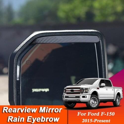 Car-styling For Ford F-105 2015-Present Carbon Fiber Rearview Mirror Eyebrow Rain Shield Anti-rain Cover External Accessory