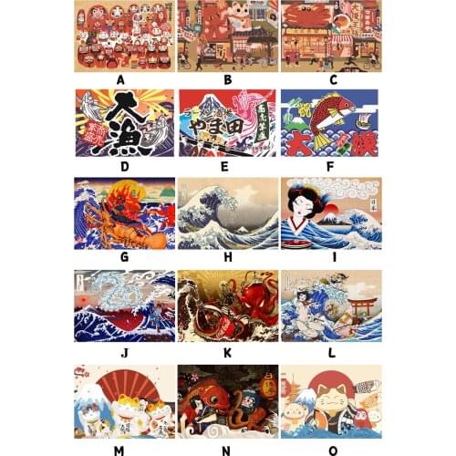 Japanese style background cloth hangings deocr food restaurant hanging Home mural Wall carpet decoration