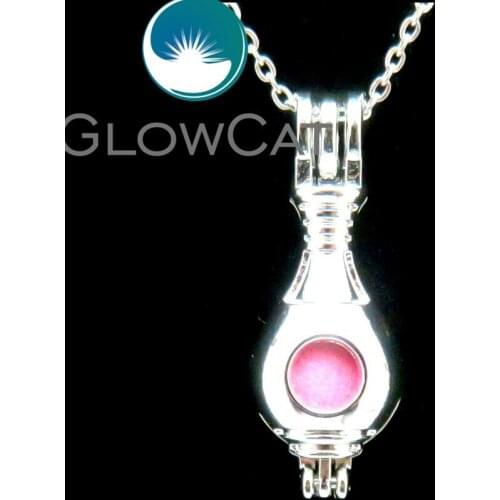 GLOWCAT L595 Perfume Bottle Beads Cage Women Locket Necklaces Making Aromatherapy Diffuser Pearl Cage Jewelry Wholesale