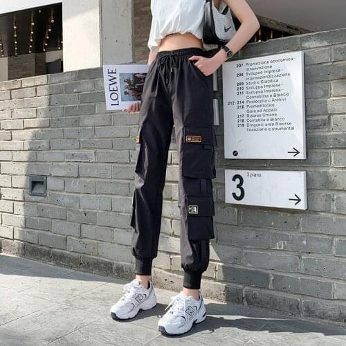 Black Overalls Womens Summer Thin Casual Loose 2021 New Sports High Waist Harlan Carrot Pants
