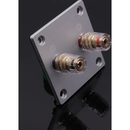 Square copper terminal speaker terminal box speaker wire terminal board opening 49mm DIY accessories aluminum plate