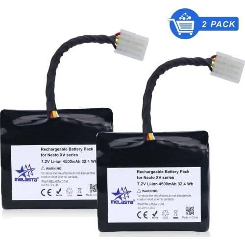 2PCS Li-ion Battery for Neato 7.2V 4.5Ah XV battery XV-21 XV-11 XV-14 XV-15 XV-12 XV-25 Signature XV Pro with Imported Cells