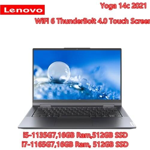 Lenovo Yoga 14c 2021 laptop i5-1135G7 16GB RAM 512GB/1TB SSD ThunderBolt 4.0 WiFi 6 Touch Screen Windows 10 Ultraslim computer