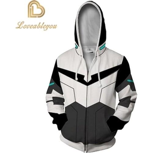 2020 New Autumn Winter 3D Print Voltron Cosplay Zip Up Long Sleeve Autumn Winter Chidren and Adults Hoodie Jacket Clothing
