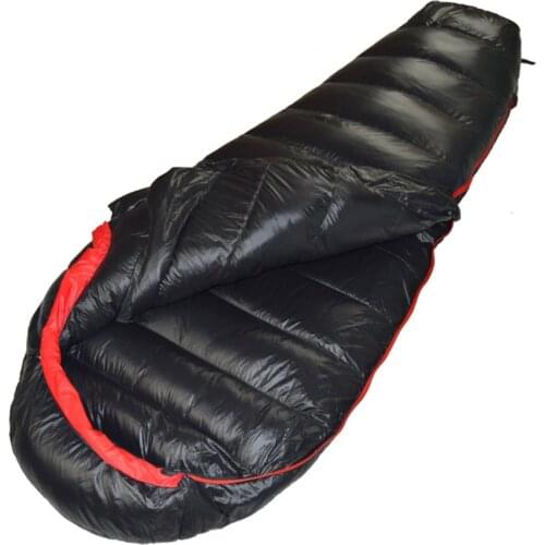 Outdoor Camping Down Mummy Sleeping Bag Lightweight 4 Season Warm Cold Envelope Backpacking Down Sleeping Bag For Hiking Camping