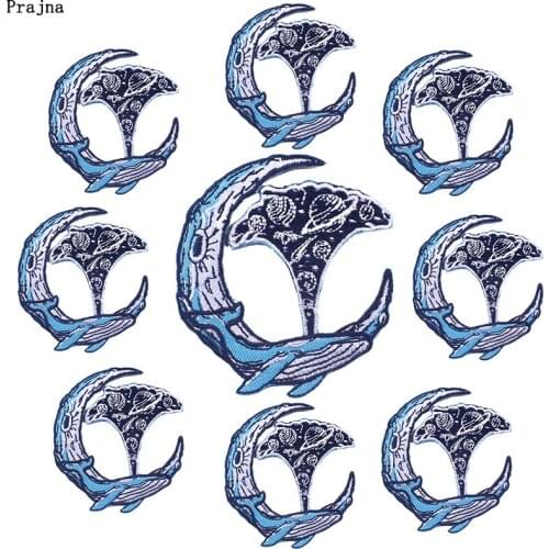 Prajna 10 PCS Punk Waves Embrioidered Patches On Clothes Waves Patch Applique Iron On Patches For Clothing Sticker Punk Bages